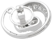 Diamond Twirl Earring in White Gold butterfly fastening