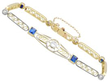1920s Sapphire and Diamond Bracelet in yellow gold