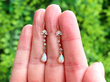 Cabochon Opal Drop Earrings outside
