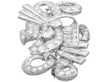 Art Deco Diamond Brooch side