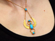 Victorian Egyptian Revival Pendant on chest