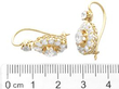 Diamond Cluster Drop Earrings in Yellow Gold size