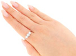 Palladium Diamond Trilogy Ring on Hand