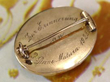 Antique Essex Crystal Floral Brooch in gold reverse