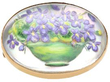 Antique Essex Crystal Floral Brooch in yellow gold