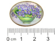 Antique Essex Crystal Floral Brooch size
