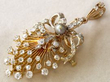 Victorian Natural Pearl and Diamond Brooch Pendant