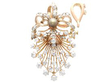 Victorian Natural Pearl and Diamond Brooch pendant pieces