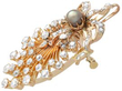 Victorian Natural Pearl and Diamond Brooch side