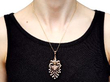 Victorian Natural Pearl and Diamond Pendant wearing