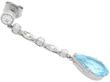 Platinum antique aquamarine and diamond earring