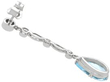 Antique aquamarine and diamond earring reverse