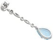Antique aquamarine and diamond earrings in platinum reverse