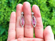 Marquise Cut Pink Tourmaline Earrings outside