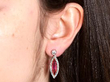 Marquise Cut Pink Tourmaline Earring wearing