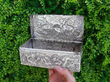 Antique Silver Chinese Box open outside