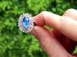 Vintage Sapphire Ballerina Ring with Diamonds outside