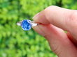 Blue Ceylon sapphire and platinum Engagement Ring outside