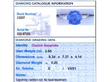 Blue Ceylon sapphire and platinum Engagement Ring grading card