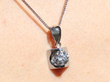 1 Carat Diamond Solitaire Pendant being worn
