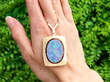 Vintage Opal Pendant Necklace in Yellow Gold outside