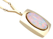 Gold Vintage Opal Pendant Necklace