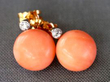 Antique 18k yellow Gold Coral Earrings