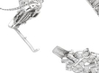 Womens Statement Diamond Bracelet open