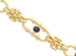 sapphire and diamond yellow gold gate bracelet setting reverse