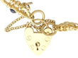 Sapphire Gate Bracelet in Gold heart padlock