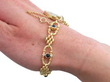 Sapphire Gate Bracelet in Gold being worn