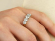 Wearing 5 Stone Diamond Ring Yellow Gold