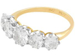 Diamond and yellow gold 5 stone ring