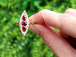 Antique Ruby and Diamond Ring in Natural Light
