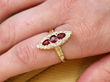Wearing Victorian Ruby and Diamond Ring