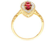 Yellow Gold Ruby Dress Ring