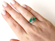 Wearing 1920s antique emerald ring