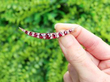 Edwardian Ruby Crescent Brooch outside