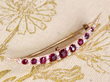 Edwardian Ruby Crescent Brooch in rose gold