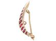 Edwardian Ruby Crescent Brooch side