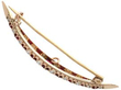 Rose gold Edwardian Ruby Crescent Brooch