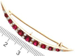 Edwardian Ruby Crescent Brooch size
