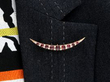 Edwardian Ruby Crescent Brooch wearing