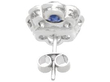 Sapphire Cluster Stud Earring reverse