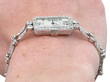 Ladies Diamond Wrist Watch being worn