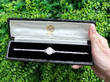 Vintage Diamond Ladies Watch in Platinum outside in box