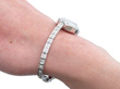 Vintage Diamond Ladies Watch in Platinum being worn