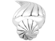 Large Victorian Fluted Silver Flask lid