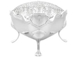 Antique Silver Footed Centrepiece Bowl End View