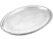 antique Oval Sterling Silver Serving Tray with Handles